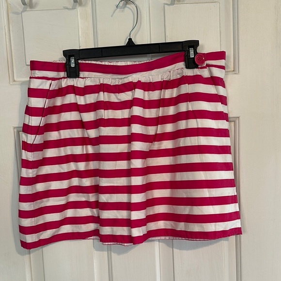 Lilly Pulitzer pink and white Mini Skirt size XL - Picture 1 of 5